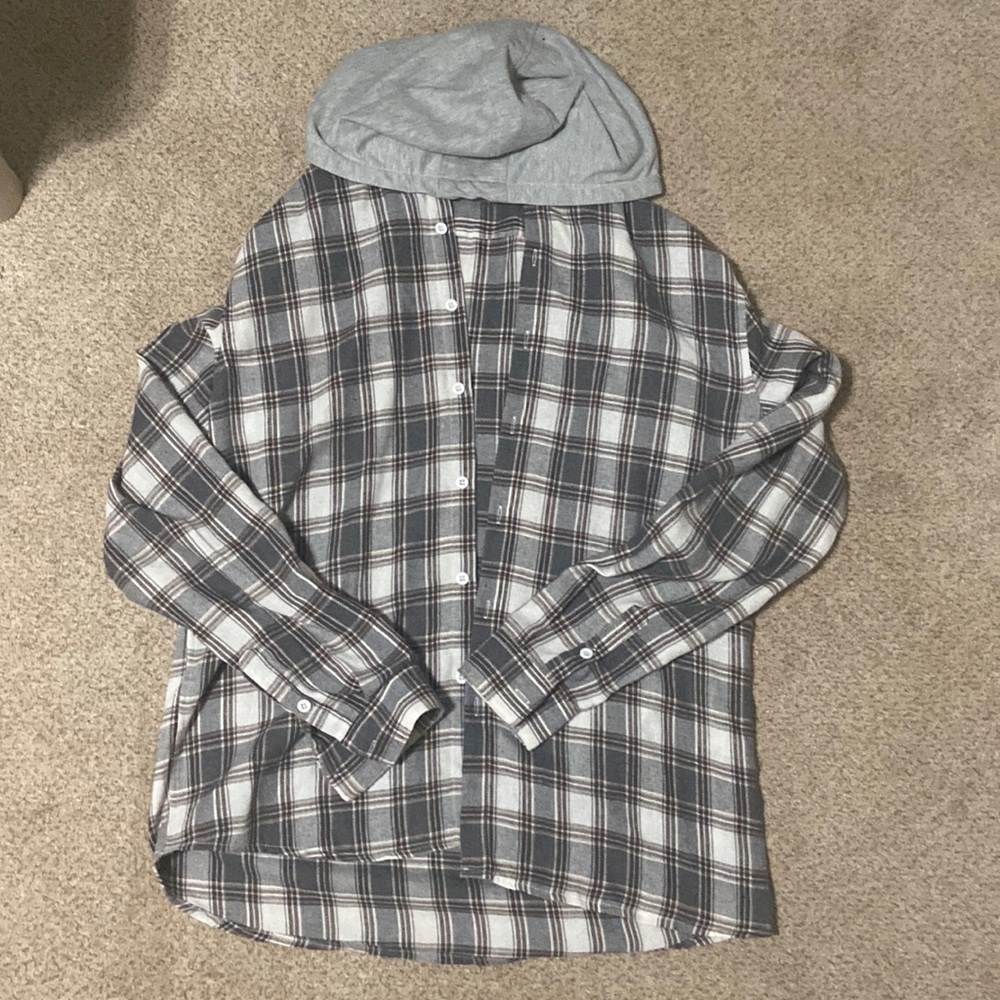 Flannel with hoodie